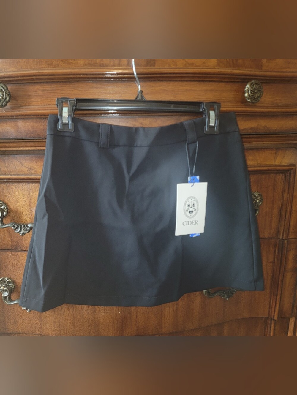 Brand New Cider Black Women's Skort with Clean A-Line In Size Small